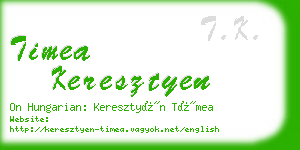 timea keresztyen business card
